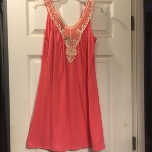 Coral summer dress